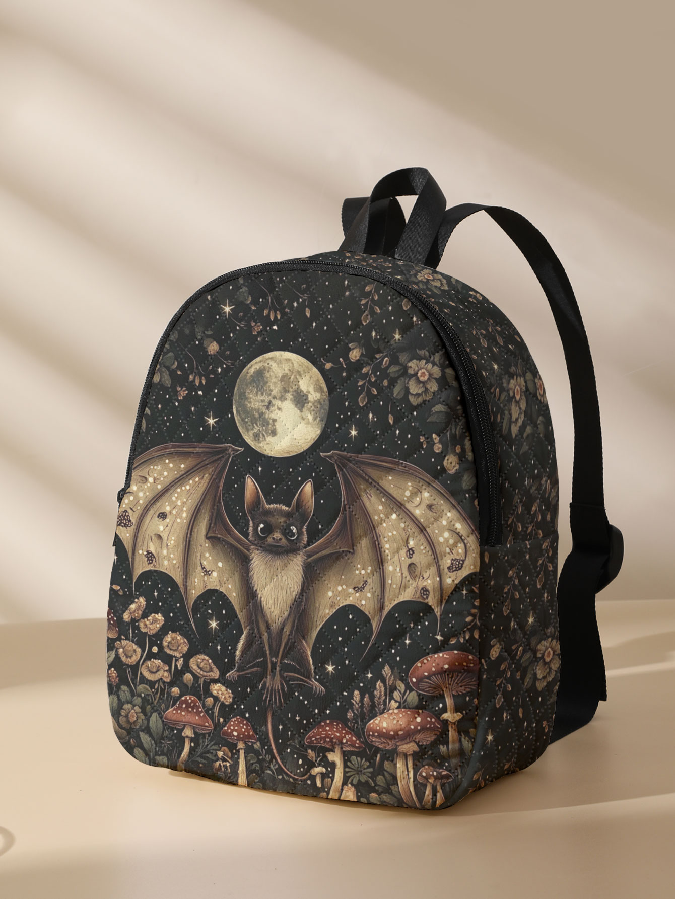 Women'S Bags Going Out - Yarasa Ay Mantarı Çiçek Desenli Kapitone