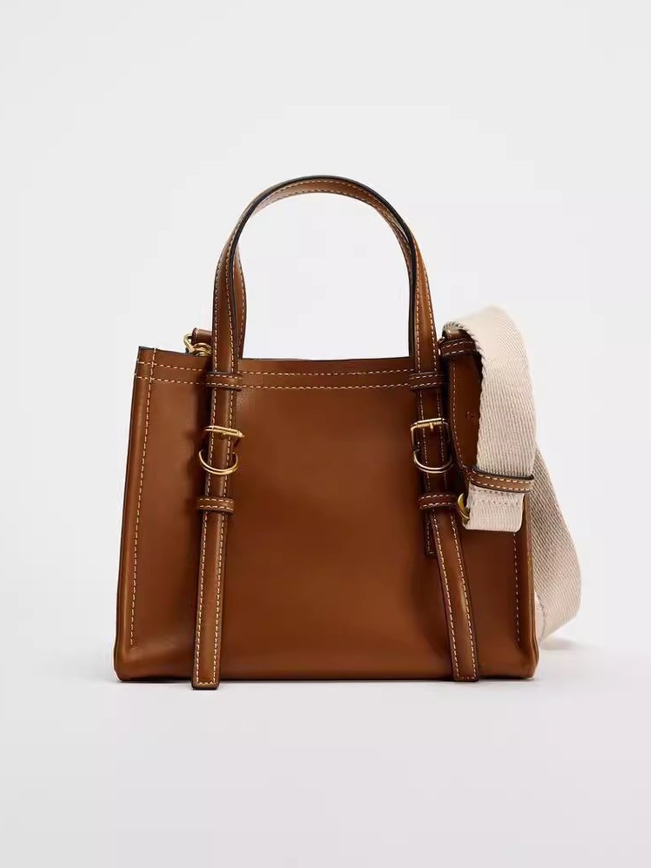 Women Bags Zara - Sınır ötesi 2024 kahverengi sarı çanta