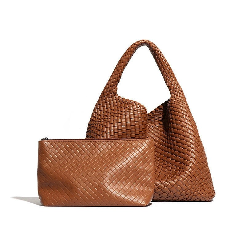 Women'S Vegan Bags - Kadınlar için Örgülü, Vegan Deri Görünümlü,