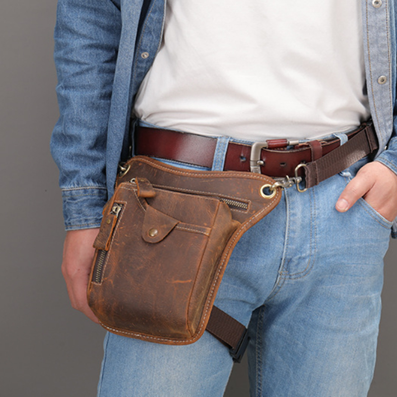 Women'S Vegan Bags - Vintage Pu Deri Bel Paketi bacak
